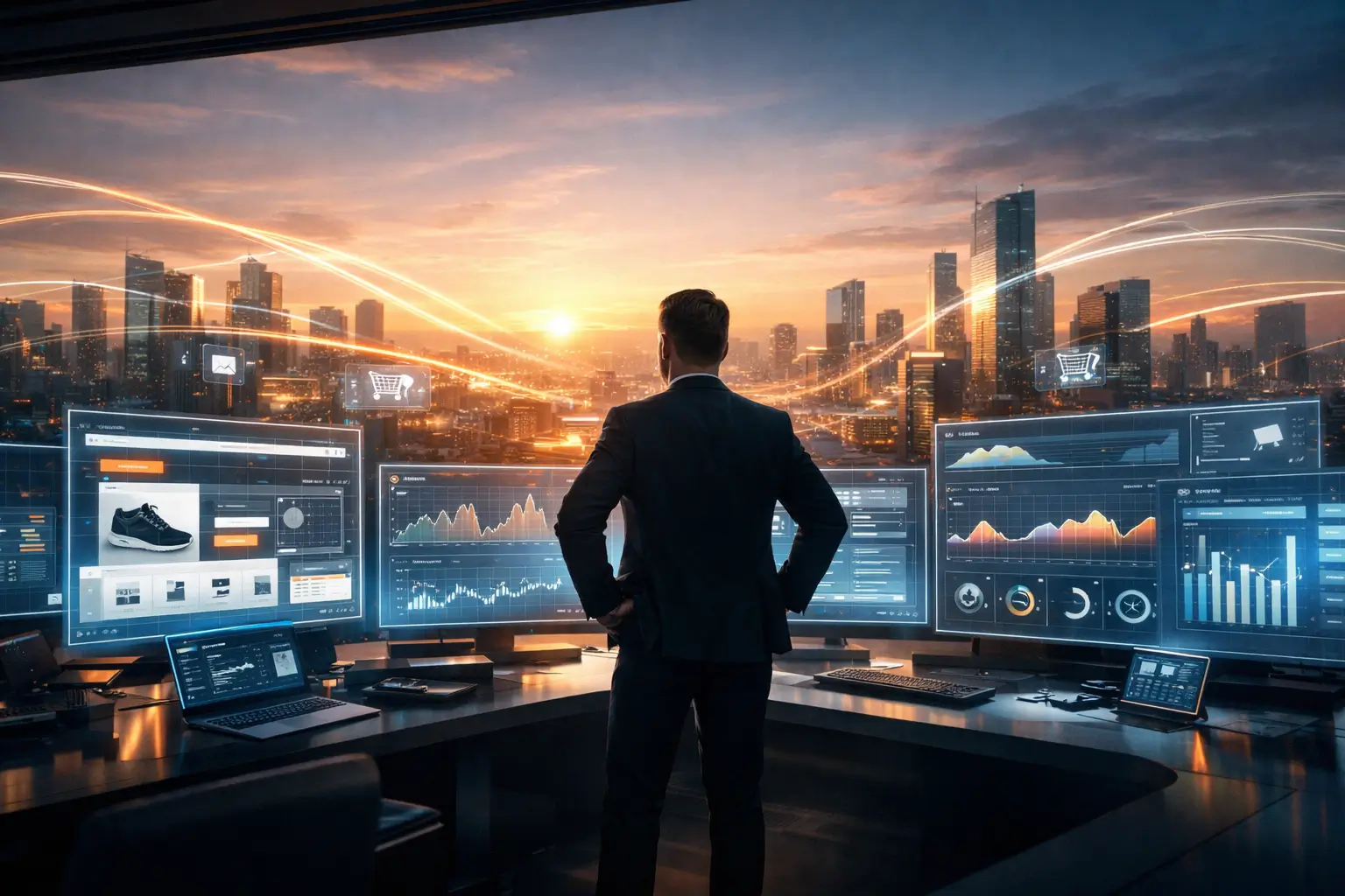 Salle de contrôle futuriste