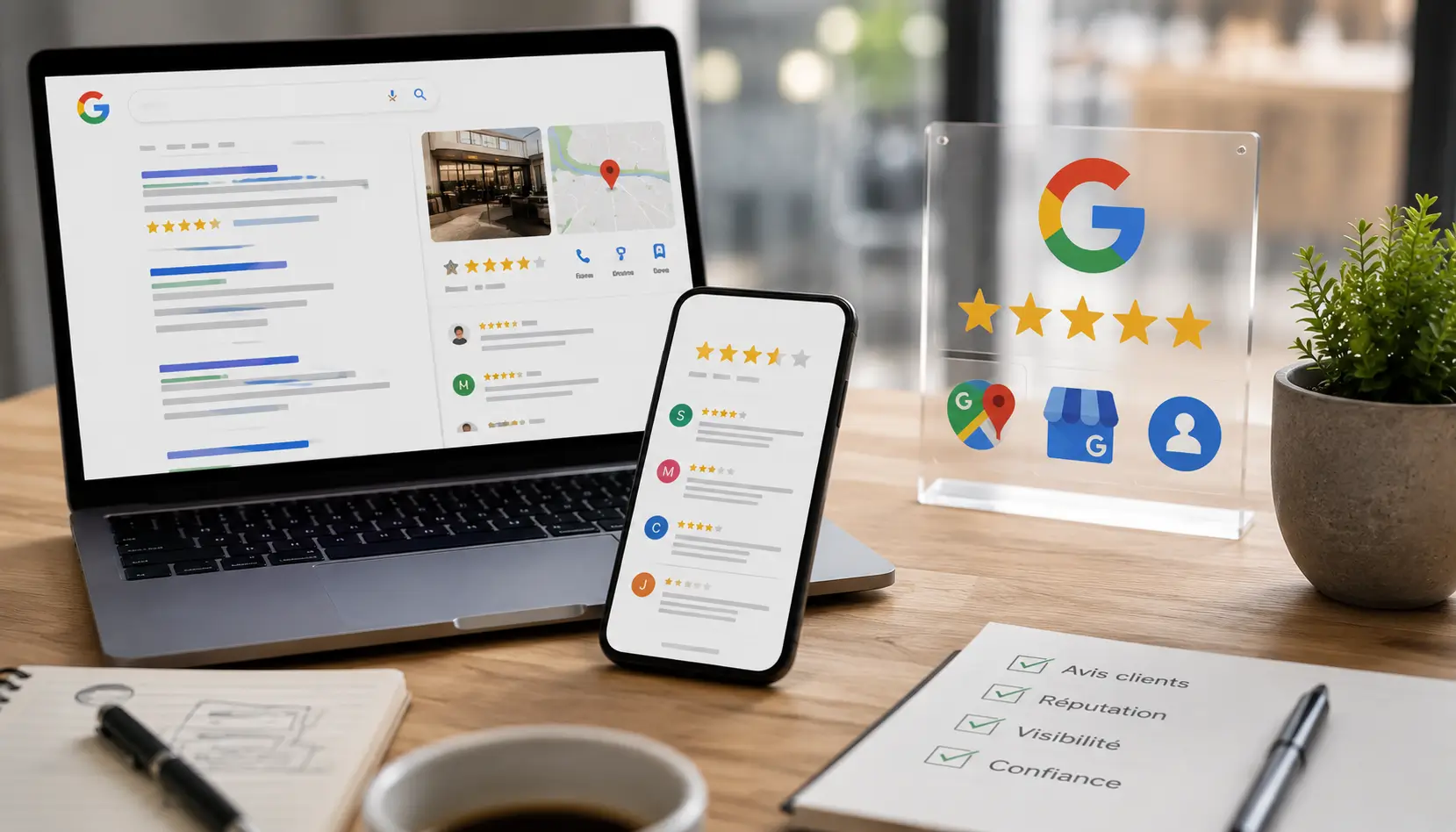 vision-rapide-e-reputation-google Image représentant différentes e-réputation Google