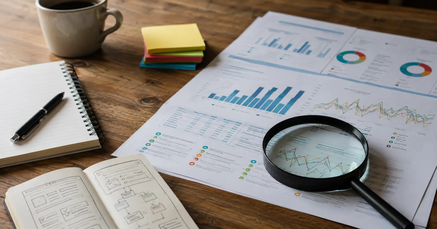 Espace de travail analysant des données